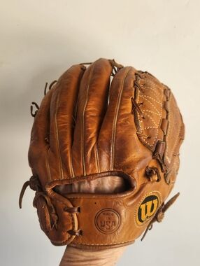 Vtg 1980 Wilson The A2000 XL Dual Hinge RHT Leather Baseball Glove Made in USA